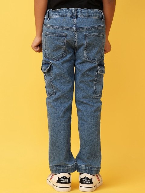 V-Mart Boys Mid-Rise Clean Look Light Fade Stretchable Jeans