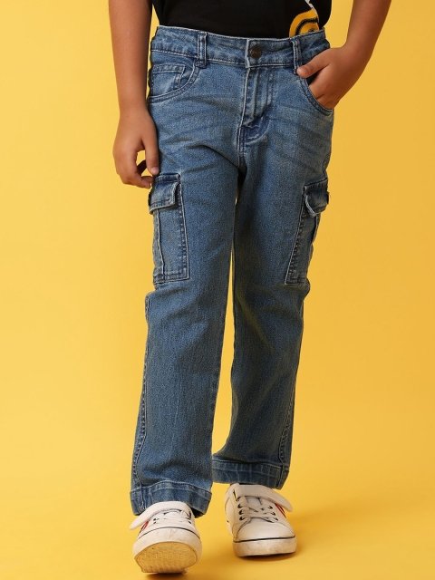 V-Mart Boys Mid-Rise Clean Look Light Fade Stretchable Jeans